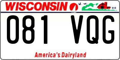 WI license plate 081VQG