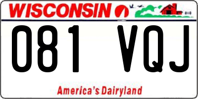WI license plate 081VQJ