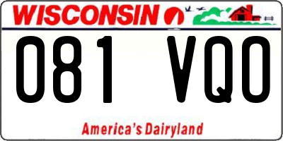 WI license plate 081VQO