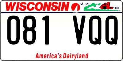 WI license plate 081VQQ