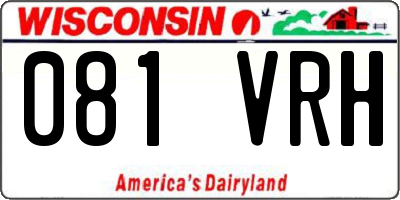 WI license plate 081VRH