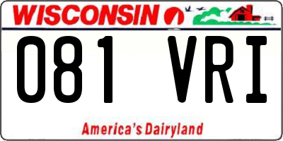 WI license plate 081VRI