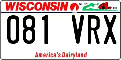 WI license plate 081VRX