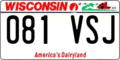 WI license plate 081VSJ