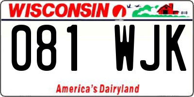 WI license plate 081WJK