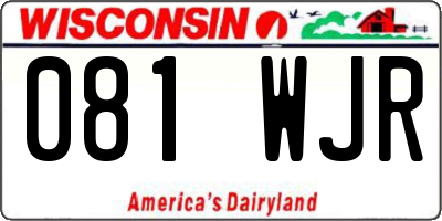 WI license plate 081WJR