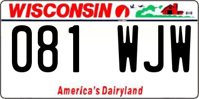 WI license plate 081WJW