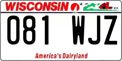 WI license plate 081WJZ
