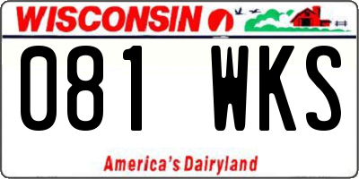 WI license plate 081WKS