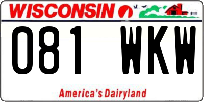 WI license plate 081WKW