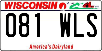 WI license plate 081WLS