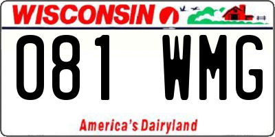 WI license plate 081WMG