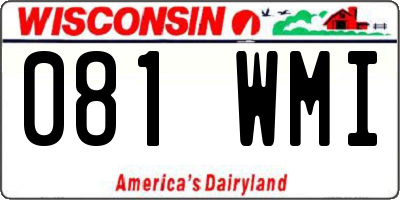 WI license plate 081WMI