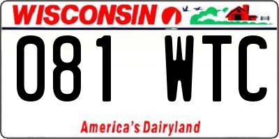 WI license plate 081WTC