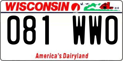 WI license plate 081WWO
