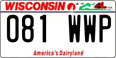 WI license plate 081WWP