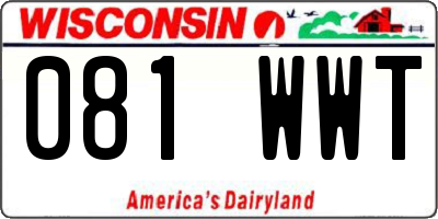 WI license plate 081WWT