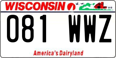 WI license plate 081WWZ