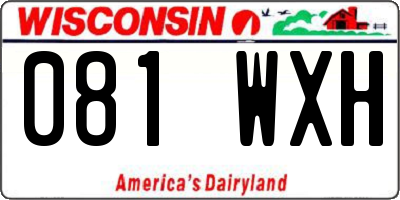 WI license plate 081WXH