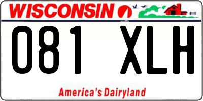 WI license plate 081XLH