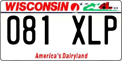 WI license plate 081XLP