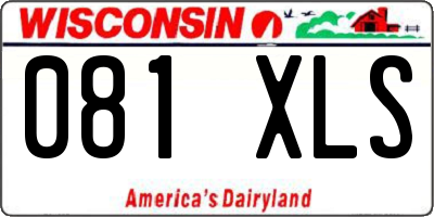 WI license plate 081XLS
