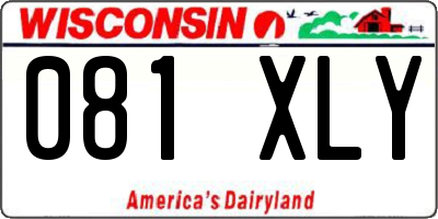 WI license plate 081XLY