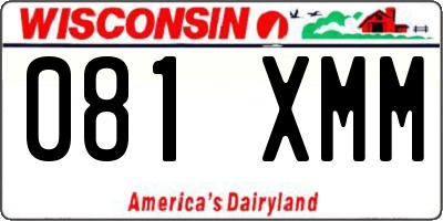 WI license plate 081XMM