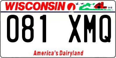 WI license plate 081XMQ