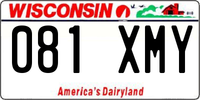 WI license plate 081XMY