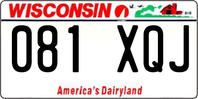 WI license plate 081XQJ