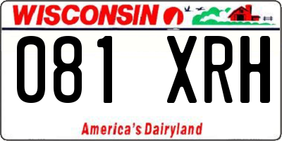 WI license plate 081XRH
