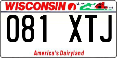 WI license plate 081XTJ