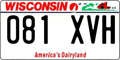 WI license plate 081XVH