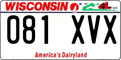 WI license plate 081XVX