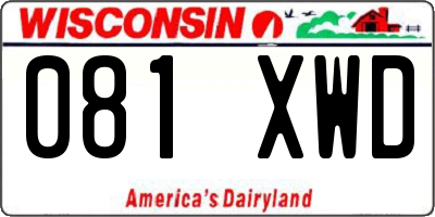 WI license plate 081XWD