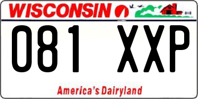 WI license plate 081XXP
