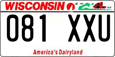 WI license plate 081XXU