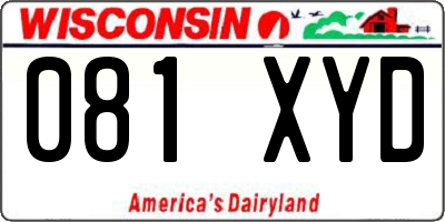 WI license plate 081XYD