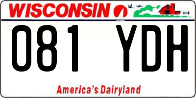 WI license plate 081YDH