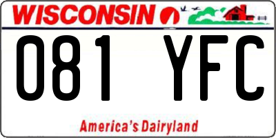 WI license plate 081YFC