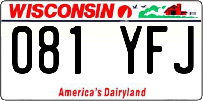 WI license plate 081YFJ