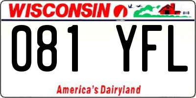 WI license plate 081YFL