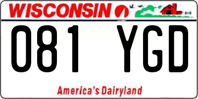 WI license plate 081YGD