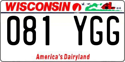 WI license plate 081YGG