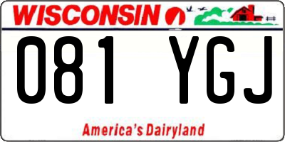 WI license plate 081YGJ