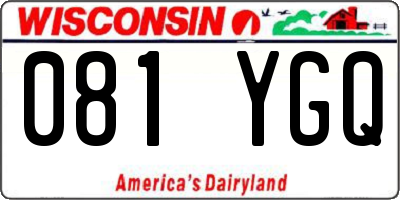 WI license plate 081YGQ