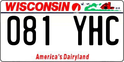 WI license plate 081YHC