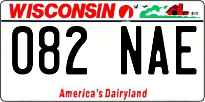 WI license plate 082NAE