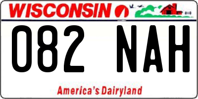 WI license plate 082NAH